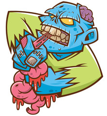 Vector illustration of Cartoon Zombie