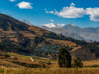 Naklejka premium Mountainous landscapes in the Peruvian Andes