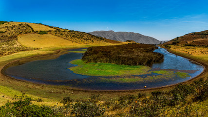 Obraz premium Views of the Ccochacajas lagoon, Apurimac. Peru