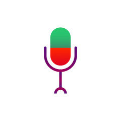 Vector gradient microphone icon