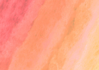 Warm watercolor orange yellow abstract background. Autumn background with brush strokes for your design.