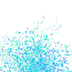 Colorful confetti on isolated white background. Luxury texture. Festive pattern with glitters