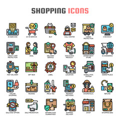 Shopping and Retail , Thin Line and Pixel Perfect Icons