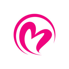 symbol of love heart logo design vector illustration