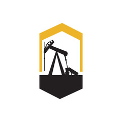 oil rig logo design icon vector symbol concept illustrations