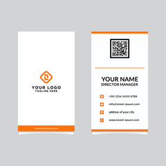 Modern, Creative and Clean Vector Design Business Card Template. Vertical Template