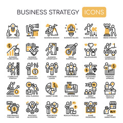 Business Strategy , Thin Line and Pixel Perfect Icons