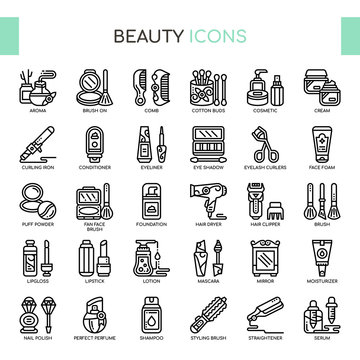 Beauty , Thin Line and Pixel Perfect Icons