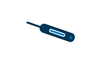 Thermometer icon for medical or health-related content