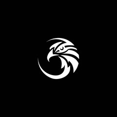 Eagles circle head logo design template