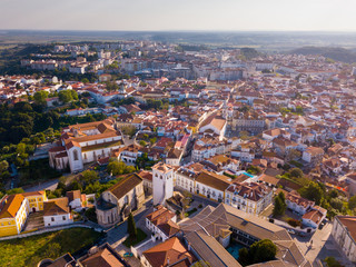 Fototapeta na wymiar Santarem district with buildings and landscape, Portugal