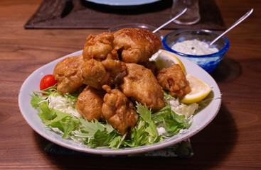 Chicken in chickpea flour batter 