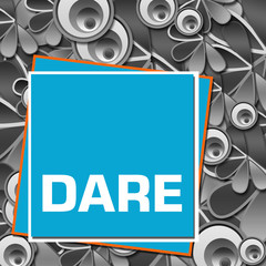 Dare Grey Floral Blue Squares Boxes 