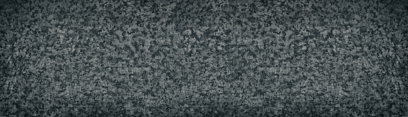 Old dark metal wide texture. Shabby dirty metallic surface. Grungy long background