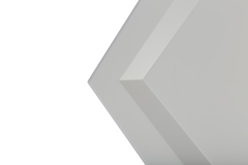 Background or concept of minimalist furniture facade for the kitchen, furniture interior on a white background.