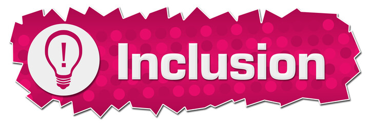 Inclusion Pink Dots Background Symbol Cutout Horizontal 