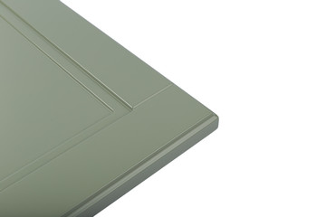 Background or concept of minimalist furniture facade for the kitchen, furniture interior on a white background.