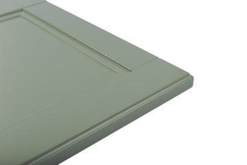 Background or concept of minimalist furniture facade for the kitchen, furniture interior on a white background.