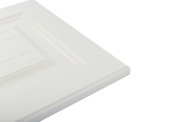 Background or concept of minimalist furniture facade for the kitchen, furniture interior on a white background.