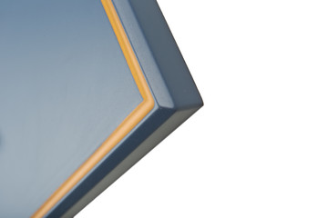 Background or concept of minimalist furniture facade for the kitchen, furniture interior on a white background.