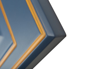 Background or concept of minimalist furniture facade for the kitchen, furniture interior on a white background.