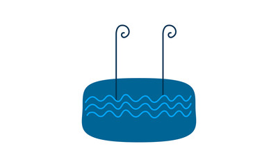 Pool icon flat style graphical symbol.