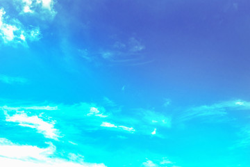 Fototapeta na wymiar The sky is blue with clouds