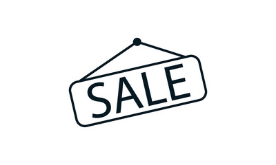 Sale, price tag icon. Sign isolated on white background. Vector flat design illustration