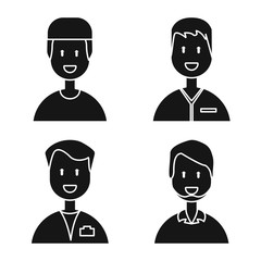 Vector design of medical and clinic logo. Set of medical and ambulance vector icon for stock.