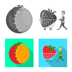 Vector illustration of test and synthetic icon. Set of test and laboratory stock vector illustration.