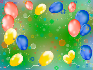 Fototapeta premium Multicolored festive balloons