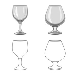 Vector design of form and celebration icon. Set of form and volume stock symbol for web.