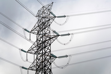 Transmission tower silhouette