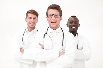 Fototapeta premium successful therapist on the background of his colleagues