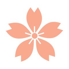 Decorative sakura flower design elements. Can be used for cards, invitations, banners, posters, print design. Floral background in line art style