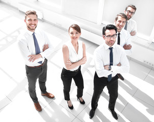 Fototapeta premium top view.successful business team in office