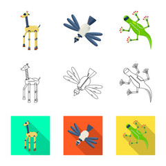 Vector design of toy and science symbol. Collection of toy and toy vector icon for stock.