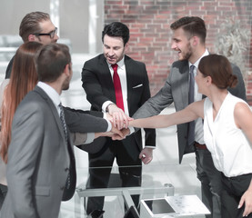 professional business team showing their unity