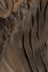 Beautiful texture of old carved stained oak.
