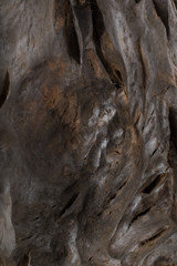 Beautiful texture of old carved stained oak.