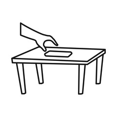 Isolated object of mobile and steal icon. Set of mobile and table stock symbol for web.