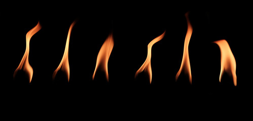 Fire flames on Abstract art black background 001