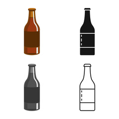 Vector design of bottle and glass logo. Set of bottle and cold vector icon for stock.