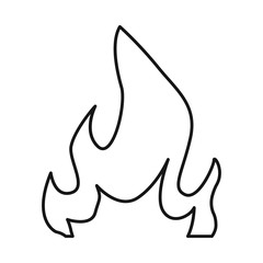 Vector illustration of flame and yellow sign. Collection of flame and flare stock symbol for web.