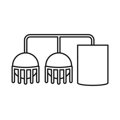 Isolated object of factory and building icon. Collection of factory and environment stock vector illustration.