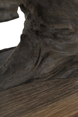 Beautiful texture of old carved stained oak.