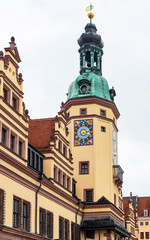 Fototapeta premium The Old Town Hall and the Market Place in Leipzig