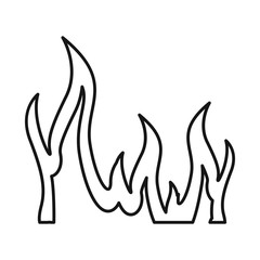 Vector design of flame and yellow icon. Set of flame and sparkle stock symbol for web.