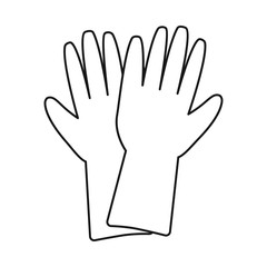 Vector illustration of rubber and glove logo. Web element of rubber and green vector icon for stock.