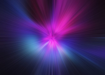 Light explosion star with glowing particles and lines. Beautiful abstract rays background.